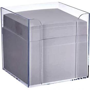 Herlitz 10410801 - Cubo transparente con bloc de notas