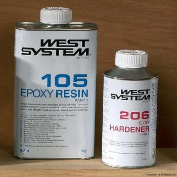 WEST SYSTEM 105/206A JUEGO RESINA EMBALAJE METAL 1,2KG