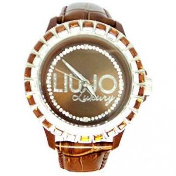 Liu Jo Luxury TLJ162 - Reloj de mujer con pedrería, color marrón