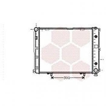 Radiador de refrigeración del motor Van Wezel 30002068 para Mercedes Clase E W124 (1984-1993) 200d/200td/250d/250Td/250ttd/300d/300td