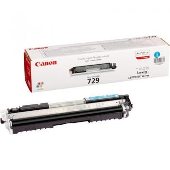 Canon 729 Cian Tóner Original para Impresoras Láser i-SENSYS LBP7010C/LBP7018C, Capacidad de 1000 Páginas - 4369B002
