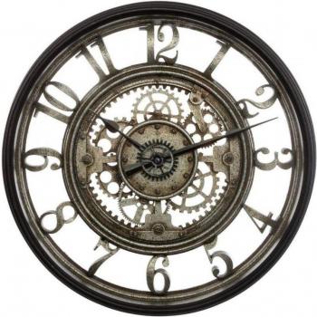 Reloj de Pared Atmosphera Péndulo Mecánico de Plástico en Color Gris, Diseño Elegante, 50 cm, Moderno y Decorativo