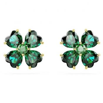 Swarovski Idyllia Clover Green Stud Earrings