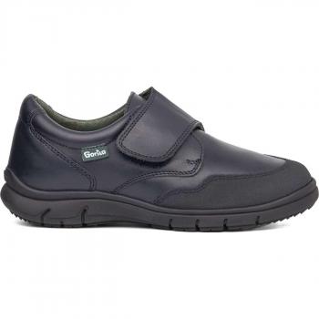 Bluchers de niño de piel con puntera reforzada GORILA 33600 Azul marino