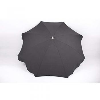Chillvert Parasol de Jardín en Aluminio Ø180 cm Gris Anti UV 25 Loneta Anti-Manchas