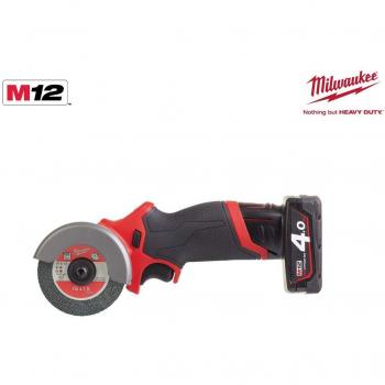 Cortadora 12V FUEL, disco 76mm, disco diamante, disco TCT y disco abrasivo M12FCOT-422X MILWAUKEE