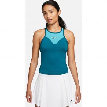 Nike Dri-FIT Court Slam Solid Women's Tennis Tank Top - Teal, Turquoise