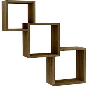 vidaXL Cube Wall Shelf - Sonoma Oak, 68x15x68 cm, Engineered Wood