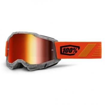 Máscara 100% Accuri 2 - Lente Espejo Roja - Talla Única Masculina