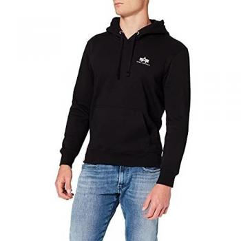 Alpha Industries Basic Small Logo Hoodie Black Men's 2XL