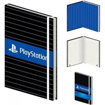 Cuaderno A5 Rayas PlayStation Azul/Negro con 27 Productos de Belleza Glossybox Calendario de Adviento 2024