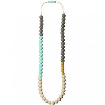 Mama & Little Olivia Silicone Baby Teething Necklace for Moms - Nursing Necklace in Sweet Mint - Teething Beads and Baby Teething Toys