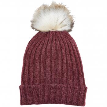 PIECES Pcvaren Hood Noos, Gorro de Punto para Mujer, Rojo