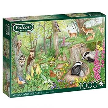 Falcon- Vida Silvestre del Bosque Rompecabezas, Multicolor (James Galt 11322