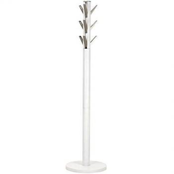 Umbra Flapper Coat Rack with Foldable Hooks, White, 169cm H x 39cm W x 39cm D
