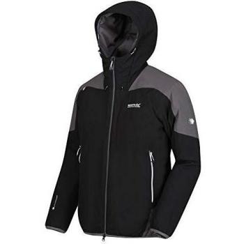 Regatta Langa Waterproof & Breathable Down-Touch Insulated Stretch Lined Hooded Hiking Jacket Chaqueta Aislante Impermeable, Hombre, Negro/Imán, M