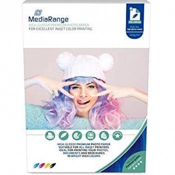 MediaRange MRINK103 Photo Paper A4 White 100 Sheets 220gr Glossy