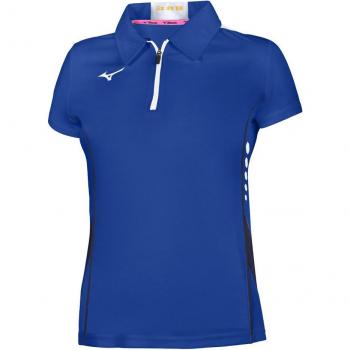 Mizuno Hex Women's Short Sleeve Polo White/Blue