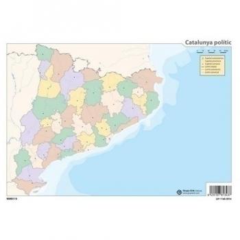 Mapa Mudo Erik Color Político Catalunya - Pack de 50 Unidades