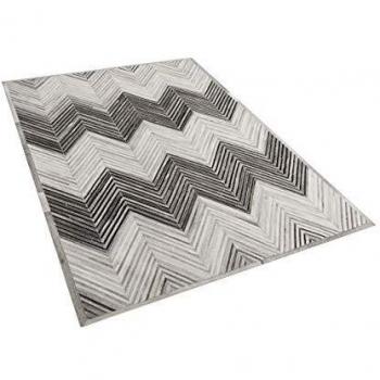 Alfombra de Piel de Vaca Patchwork Gris 140 x 200 cm Aytepe