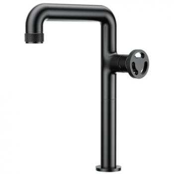 Grifo de lavabo alto negro mate 320mm - Essebagno
