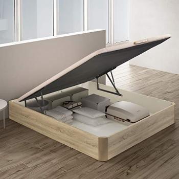 Canapé abatible Pikolin Airbox 160x190, fácil apertura, alta capacidad de almacenaje y tapa 3D transpirable en color natural