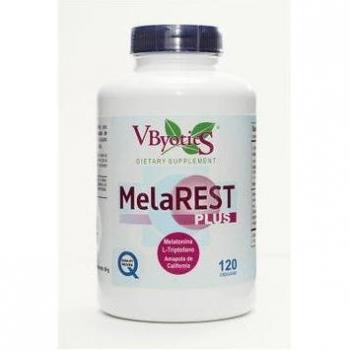 VByotics Melarest Plus con Melatonina, Amapola de California y L-Triptófano 120 cápsulas