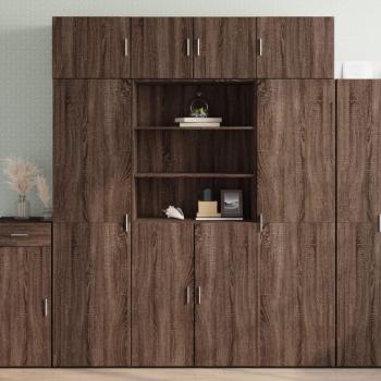 Aparador de Madera Multicapa Roble Marrón 80x42,5x185 cm