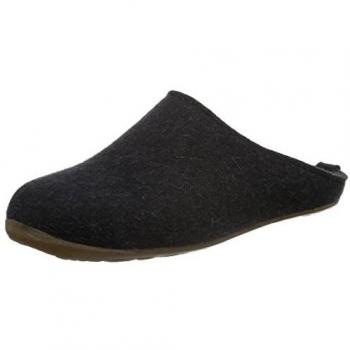 Pantuflas de fieltro HAFLINGER Everest de diseño sencillo en color grafito, talla 44