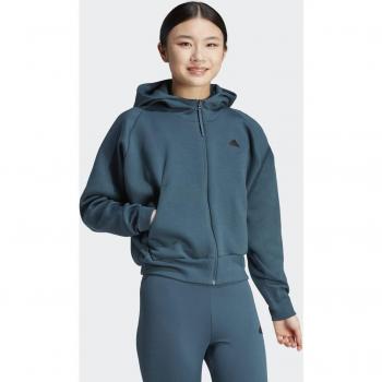 Sudadera con capucha Adidas Z.N.E. Fz para mujer en color gris oscuro