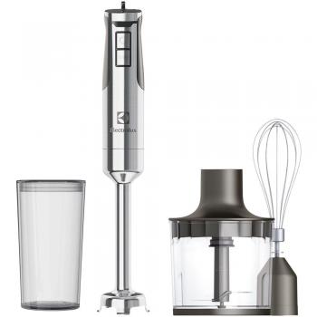 Electrolux ESTM7500S Expressionist Collection-Batidora de Brazo con 700 W de Potencia y Doble Cuchilla revestida de Titanio, con Accesorios incluidos, Acabado en Acero Inoxidable, Gris