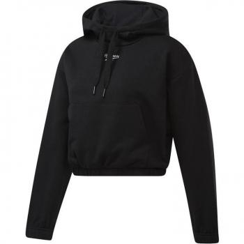 Sudadera con Capucha Mujer Reebok Sportswear Cropped Negro