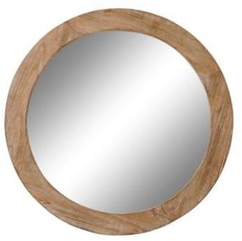 Espejo de pared DKD Home Decor Marrón Natural Alpino 66 x 5 x 66 cm