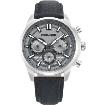 Reloj Police Rangy para Hombre: Elegancia y Funcionalidad en un Diseño Exclusivo con Correa de Piel Negra y Resistente al Agua