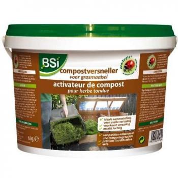 Acelerador de Compost BSI para Recortes de Césped - 6 kg, Previene la Acidificación y Aireación del Compost
