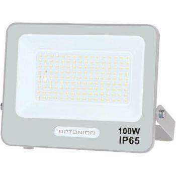 Proyector LED SMD 100W 9000lm IP65 Blanco Natural 4000K Cuerpo Blanco Cable 15cm