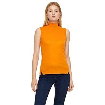 G-STAR RAW Deline Slim Funnel T Wmn S/Less Camiseta sin Mangas, Naranja