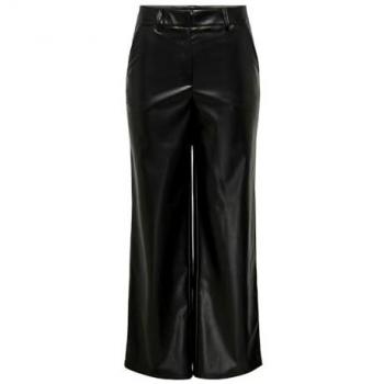 JDY Women's Black Regular Waist Zip Trousers Size M