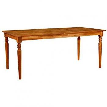 vidaXL Madera Maciza Acacia Mesa de Comedor Rectangular Rústica Salón Mueble