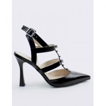 Sandalia de Fiesta con Tacones Altos en Color Negro Marca Nero Giardini E307070