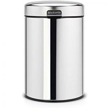 Brabantia NewIcon Cubo de Basura Mural de 3 L, Inoxidable, Acero Brillante, 3 litros