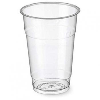 Kristal - Vasos de plástico transparente para cerveza, desechables, 200 cc, 50 unidades.