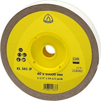 Klingspor 218080 Rollos con Soporte de Tejido, KL 385 JF, Grano 80, 40 x 50000 mm
