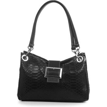 Bolso de hombro Anzio de Piel auténtica Gamuza con Grabado de Serpiente - Made in Italy
