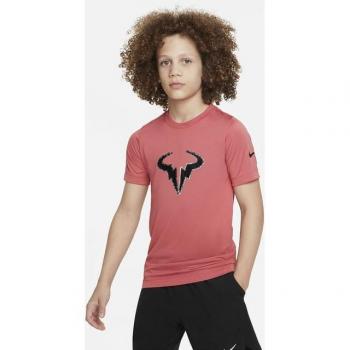 Nike Rafa Kids' Short-Sleeve Tennis Top - White, Orange