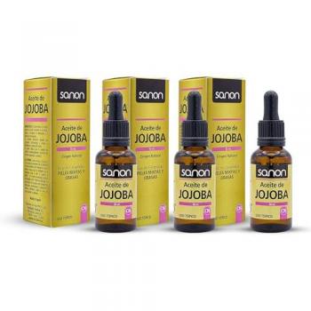 PACK 3 SANON Aceite de Jojoba 30 ml - Aceite de Jojoba, formato pack de 3 unidades, cada unidad contiene 30 ml