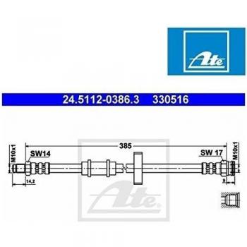 ATE 24.5112-0386.3 Tubo flexible de frenos