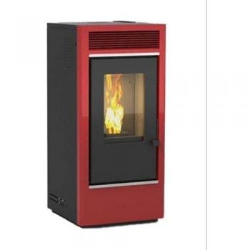Estufa de pellet 12,60 kW Wien S1 Plus rojo S3000P