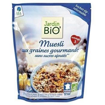 Jardin Bio Muesli aux Graines sans Sucres Ajoutés 375 g