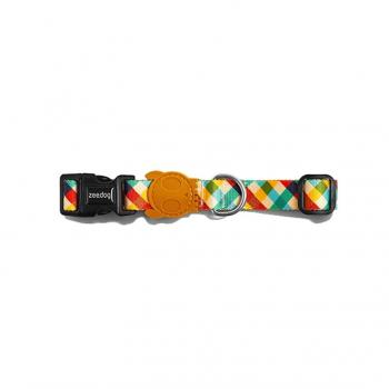 Zeedog Collar Phantom Estampado de Cuadros para Perros y Gatos, multicolor, material resistente, diseño moderno y ajustable